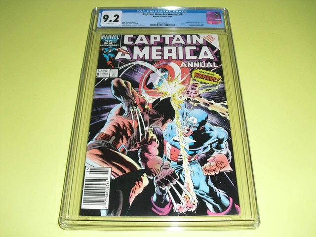 Captain America Annual #8 newsstand CGC 9.2 WHITE PAGES from 1986! Marvel C90