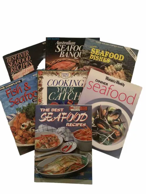 Seafood Fish Cookbook x 7 Australian Womens Weekly Family Circle Recipes bundle
