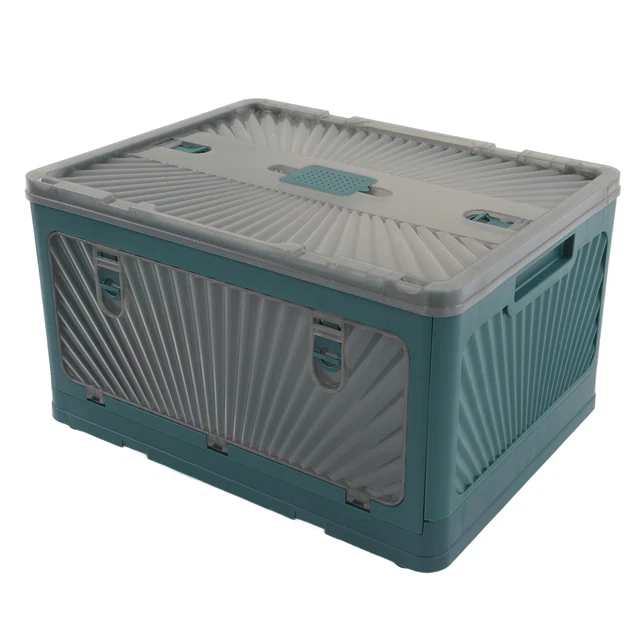 (M 1.5L)Stackable Storage Bin Folding Plastic Storage Box Thickened Large