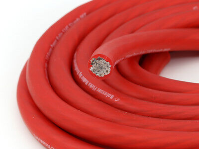 KnuKonceptz Kolossus Flex OFC 1/0 Power Wire 0 Gauge Red Copper Battery Cable