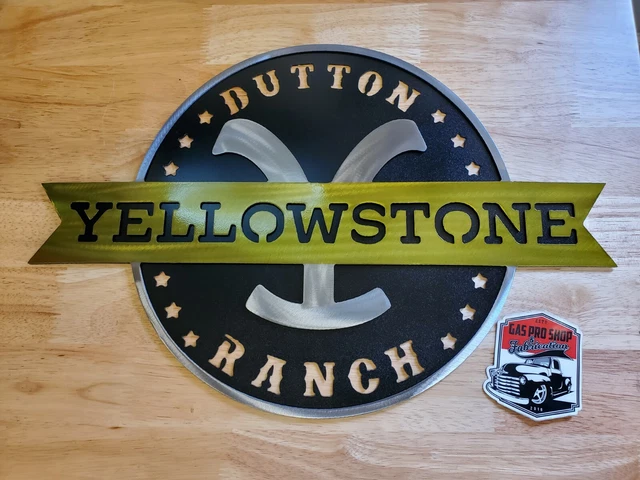 Yellowstone 2pc LARGE  Wall Art Plasma Cut Home Decor Gift Idea