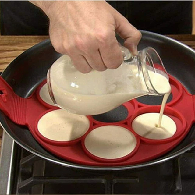 7 orificios molde de silicona fabricante de panqueques antiadherente anillo de huevos fabricante accesorios de cocina
