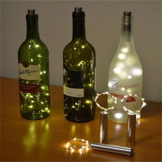 Luci stringa a Bottiglia, Umiwe Ricaricabile USB Cork Forma Luce fata Luce del LED per DIY Bottiglia, Festa, Natale, Matrimonio, Compleanno, Decorazione (4 Pcs, Giallo