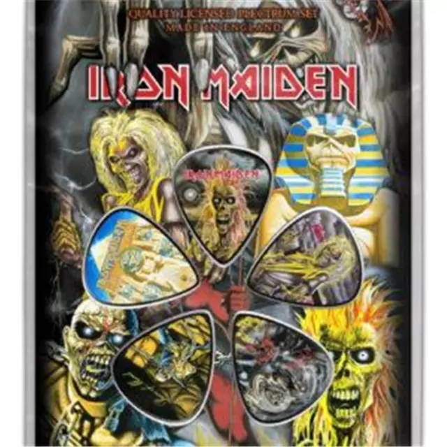 Official Licensed - Iron Maiden - Early Albums 5 Guitar Plectrum / Picks Pack