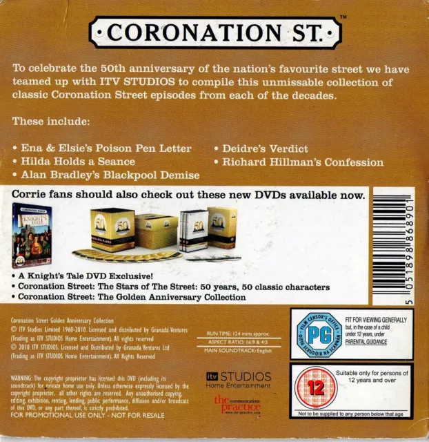 Coronation Street Golden Greats : 50Th Anniversary - 5 Episodes : Promo Dvd 2