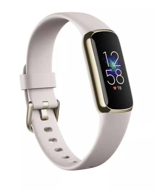 FITBIT LUXE ACTIVITY Tracker - Lunar White/Soft Gold Stainless Steel ...