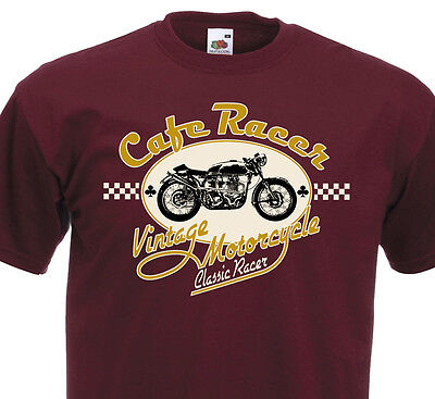 T-Shirt Caffè Racer Vintage Motocicletta 1960 Classico Britannico Triumph Biker