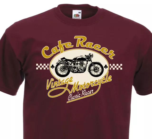 T-Shirt Caffè Racer Vintage Motocicletta 1960 Classico Britannico Triumph Biker