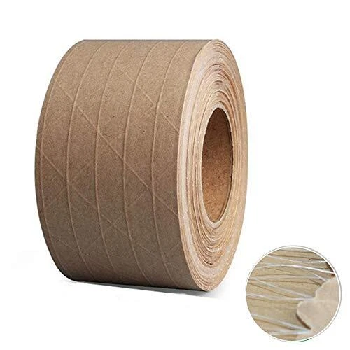 LucaSng Reinforced Gummed Kraft Paper Tape, Water Activated Tape, 50 yds