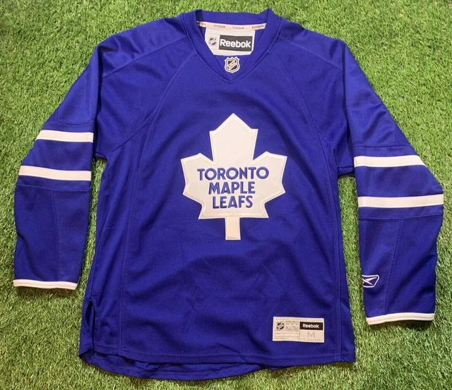 Vtg Reebok Toronto Maple Leafs Mens Med NHL Hockey Jersey Embroidered Blue