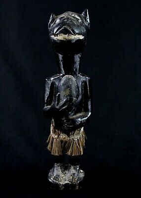 Art African - Figure Ape-Like Family Monkey Mbotumbo Baoulé - 37,5 CMS 2