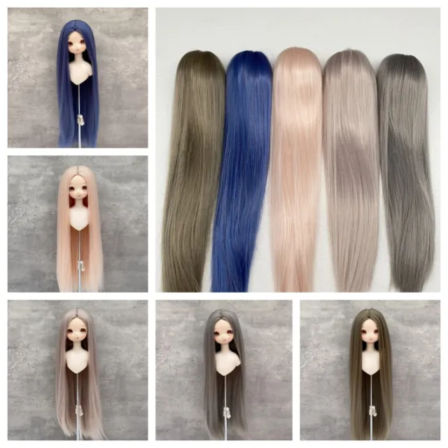 Dolls Long Straight Wigs Finished Parts for 1/3 1/4 1/6 BJD Doll DIY Accessories