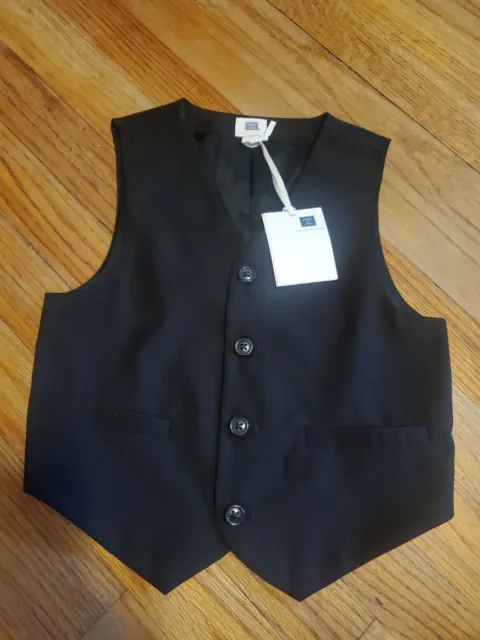 New~ Janie and Jack Boy's Special Occasion Vest Size 7 Classic Black * Wedding