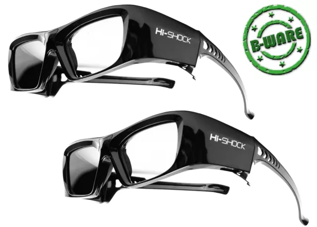 2x Hi-SHOCK 3D Brille Black Diamond für RF Beamer Epson EH-TW 7000, 7100, 9400