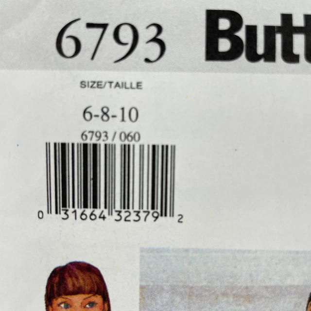 Butterick 6793 Button Front Shirt Dress Misses Size 6 10 Uncut Sewing Pattern 2
