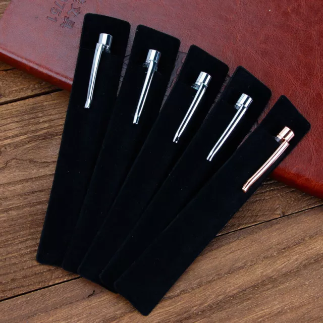 Beautiful Velvet Pen Pouch Sleeve Black pack of 10/20/50 For Pen Gifts Storage