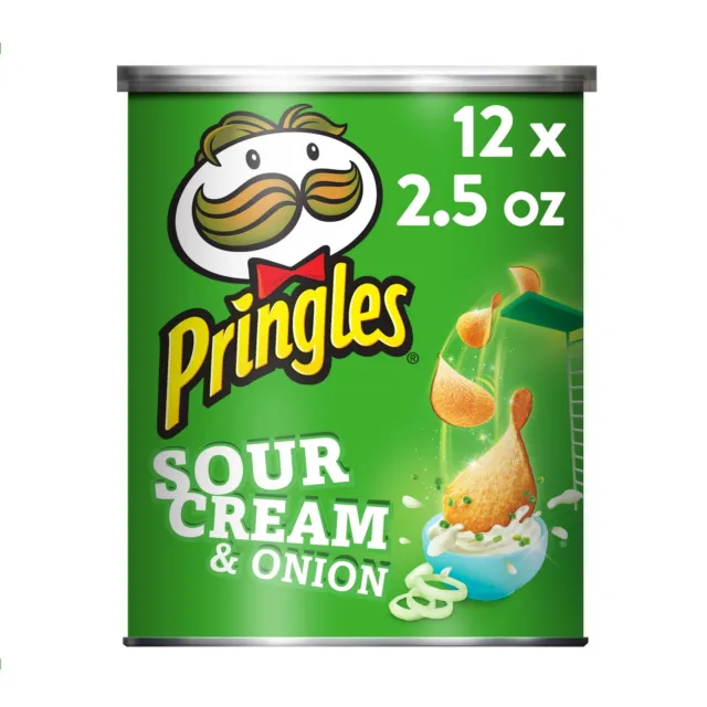 PRINGLES POTATO CRISPS Chips Sour Cream & Onion Flavored Grab 'N' Go 2. ...