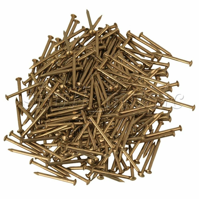 500x  Antique Brass Furniture  Copper Miniature Nail Round Head 18mm