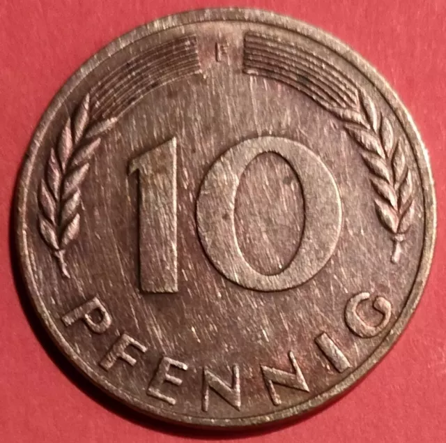 Moneta  Germania 10   5  Pfennig , del 1970  ,  circolata