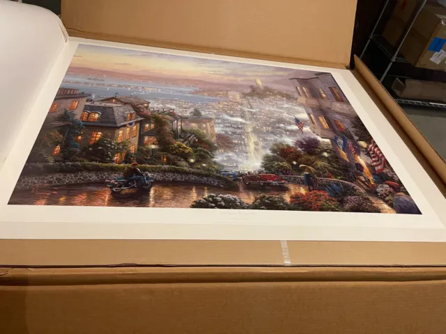 Thomas Kinkade San Francisco Lombard Street 30x40 Lithograph *APPRAISED @ $1195*