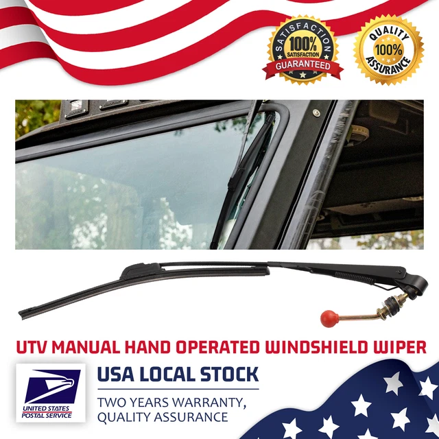 UTV MANUAL HAND Operated Windshield Wiper Motor Kit for Polaris RZR