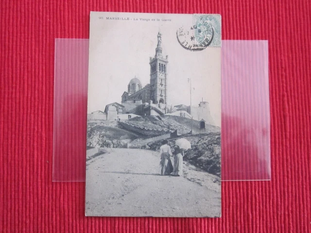 Cpa Ecrite Timbre Marseille Le Vierge De La Garde 13 Bouches Du Rhone