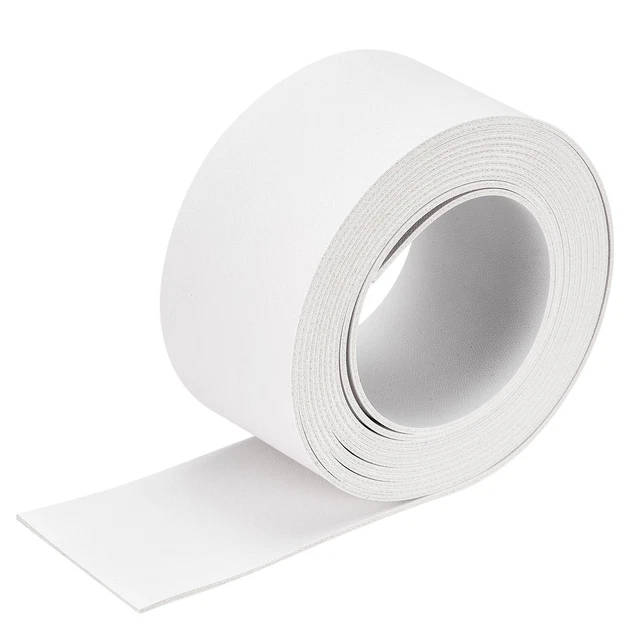 Imitación Cuero Tira Cuero Correa Doble Cara 300cm x 4cm Blanco para DIY Bolsos