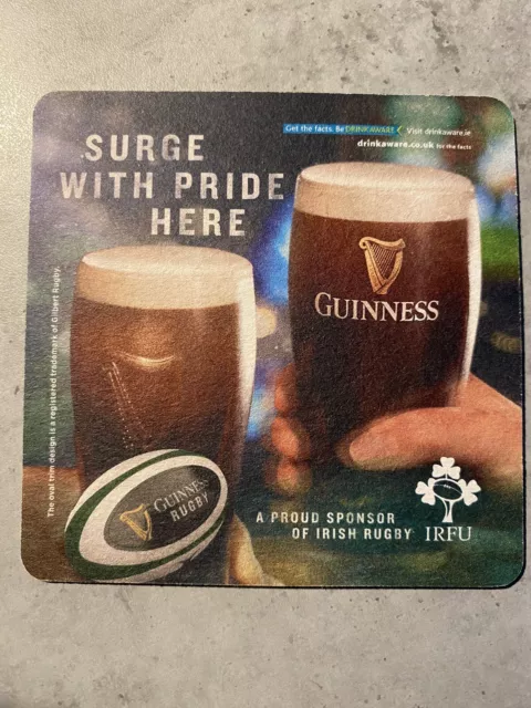 Guinness Bierdeckel Coaster Beermat von 2023 BBCS 2117 Rugby Worldcup NEW