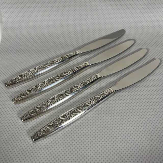 International Sterling Valencia Silver Flatware 9" Dinner Knife Set of (4)
