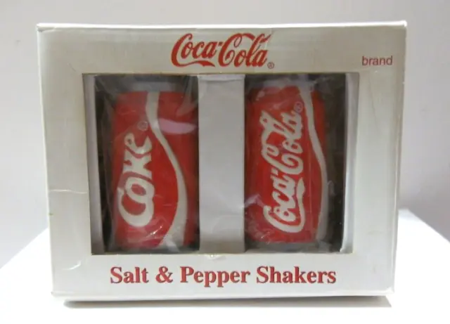 Coca-Cola Ceramic Cans Salt And Pepper Shakers