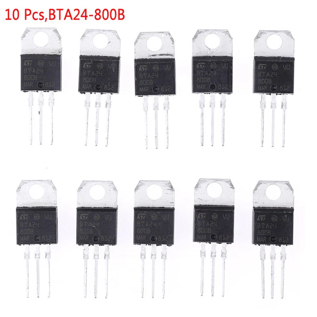 10 Pcs BTA24-800B BTA24 TRIAC 24A/800V TO-2YUZ0 u