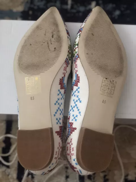 Anthropologie Billy Ella Lace Up Flats Size 8.5 3