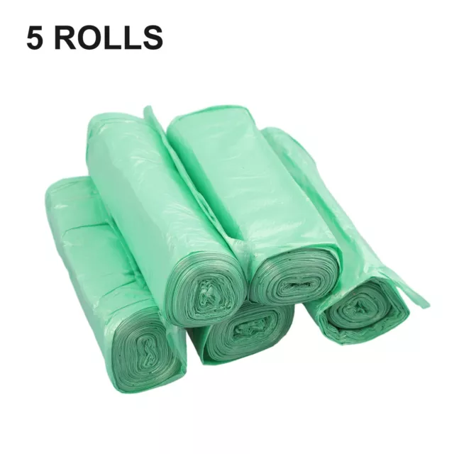 5 Rouleaux Biodégradable Dog Poo Sac Animaux Déchets Merde Support Poubelle