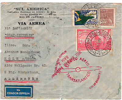 BST Zeppelinpost Südamerika-chicagofahrt Brésil Avec Bst 3 & 4 Après New York 1933 