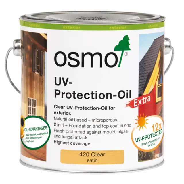 Aceite de protección UV Osmo - Puerta / Ventana / Valla / Revestimiento de madera para exteriores 3