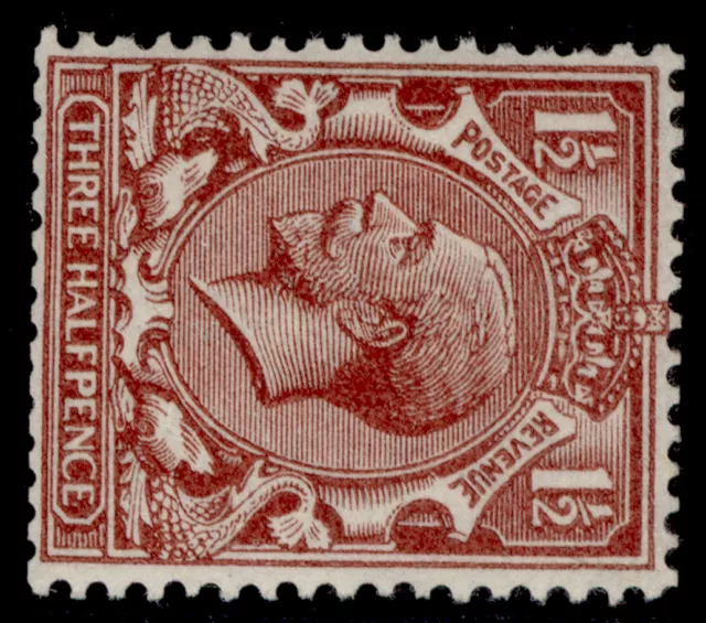 GB GV SG420b, 1½d red-brown WMK SIDE, LH MINT. Cat £10.