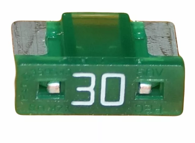 Lot 1 2 5 10 mini fusibles 30A auto moto à lame low profile vert pince fusible