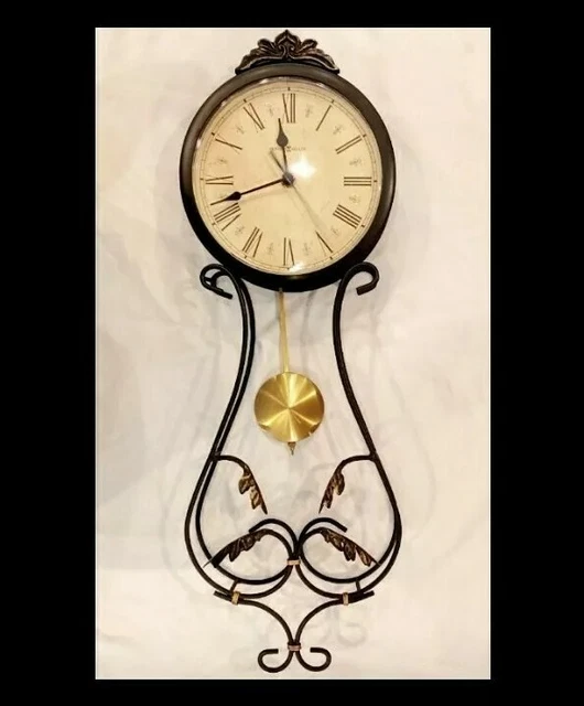HOWARD MILLER VINTAGE Wrought Iron Wall Clock "PAULINA" 625296 23.5
