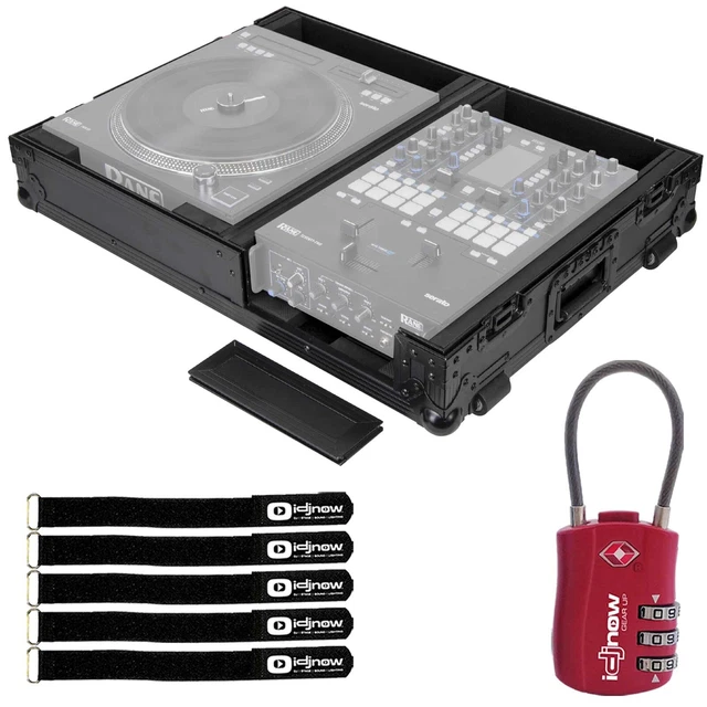 Odyssey FZ1RA1272WBL Black Compact Battle Coffin with Red TSA Lock idjnow