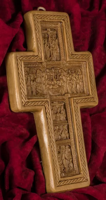 Christian Greek Russian Orthodox Cross Crucifix Jesus Christ Mount Athos wax 2