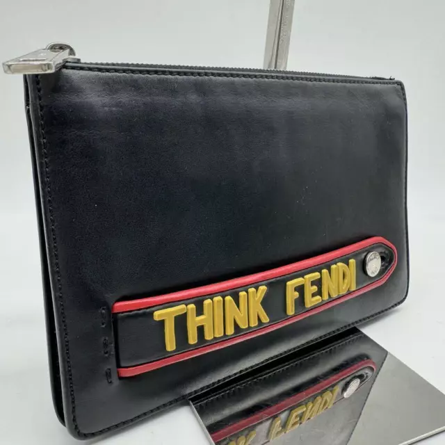 FENDI THINK Vocabulary Clutch Bag Second Bag From Japan