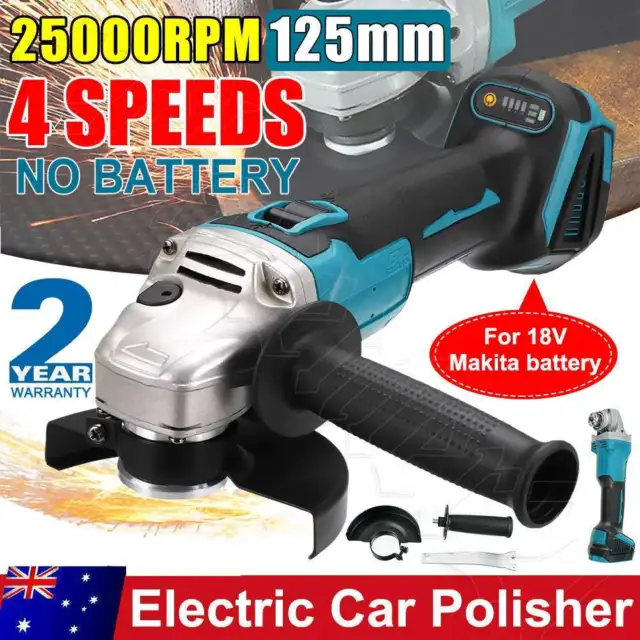 125mm Angle Grinder Replace Brushless For Makita 18V Battery DGA504Z Cordless