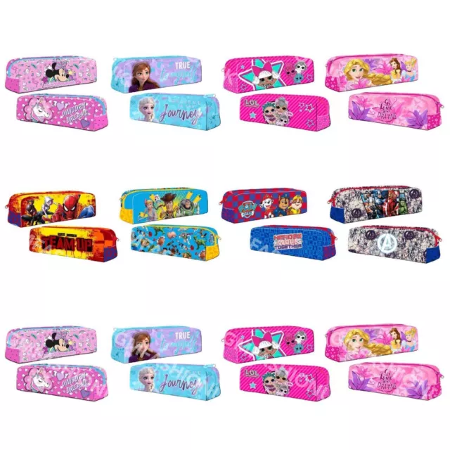 Kids Boys Girls Official Character Rectangular Pencil Case Back To School