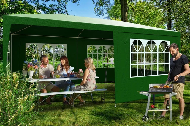 Pavillon Festzelt Gartenzelt 3x6m UV-Schutz 18m² Partyzelt Bierzelt Zelt Garten