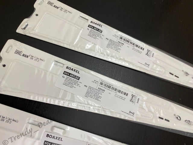 SET of 6 - Ikea BOAXEL Bracket for Shelf, Steel, White 15 ¾" 604.487.33 - NEW 3