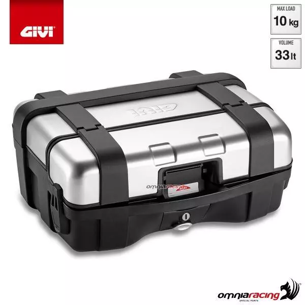 GIVI TRK33N side and central hardbag/top-case Monokey Trekker in aluminium