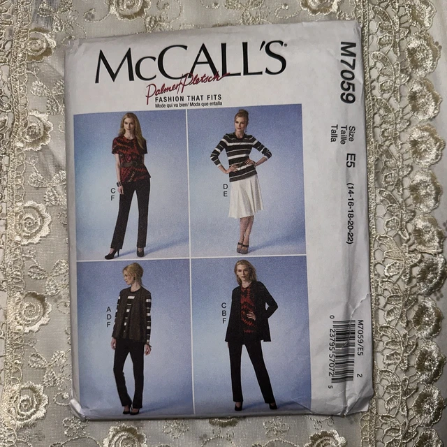 Patron De Couture McCall's - Barboteuse Et Ceinture - Taille 14-22 - Modèles A, B, C, D - Pour Tissus Crêpe, Coton, Tricot Stable - 9