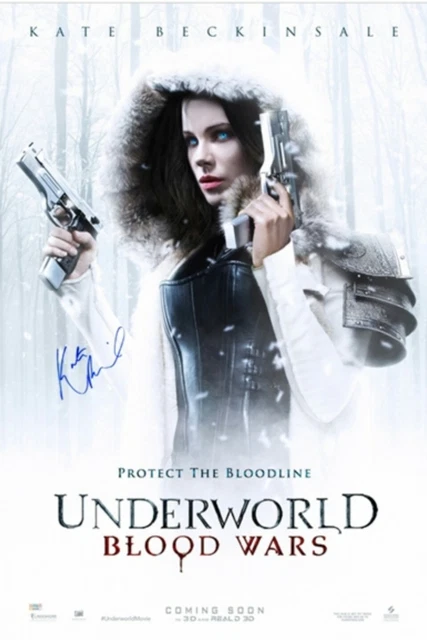 KATE BECKINSALE UNDERWORLD BLOOD WARS  27x40   CELEBRITY AUTHENTICS PROOF