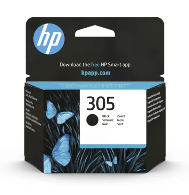 HP 305 Nero, 3YM61AE Cartuccia Originale HP Compatibile Con Stampanti HP Deskjet