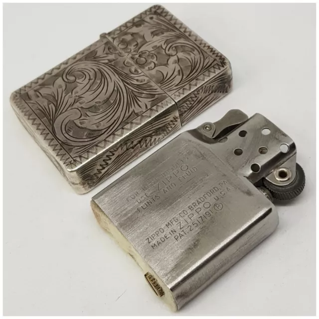 Briquet argent insert Zippo 2517191 essence Lighter STERLING SILVER-Feuerzeug